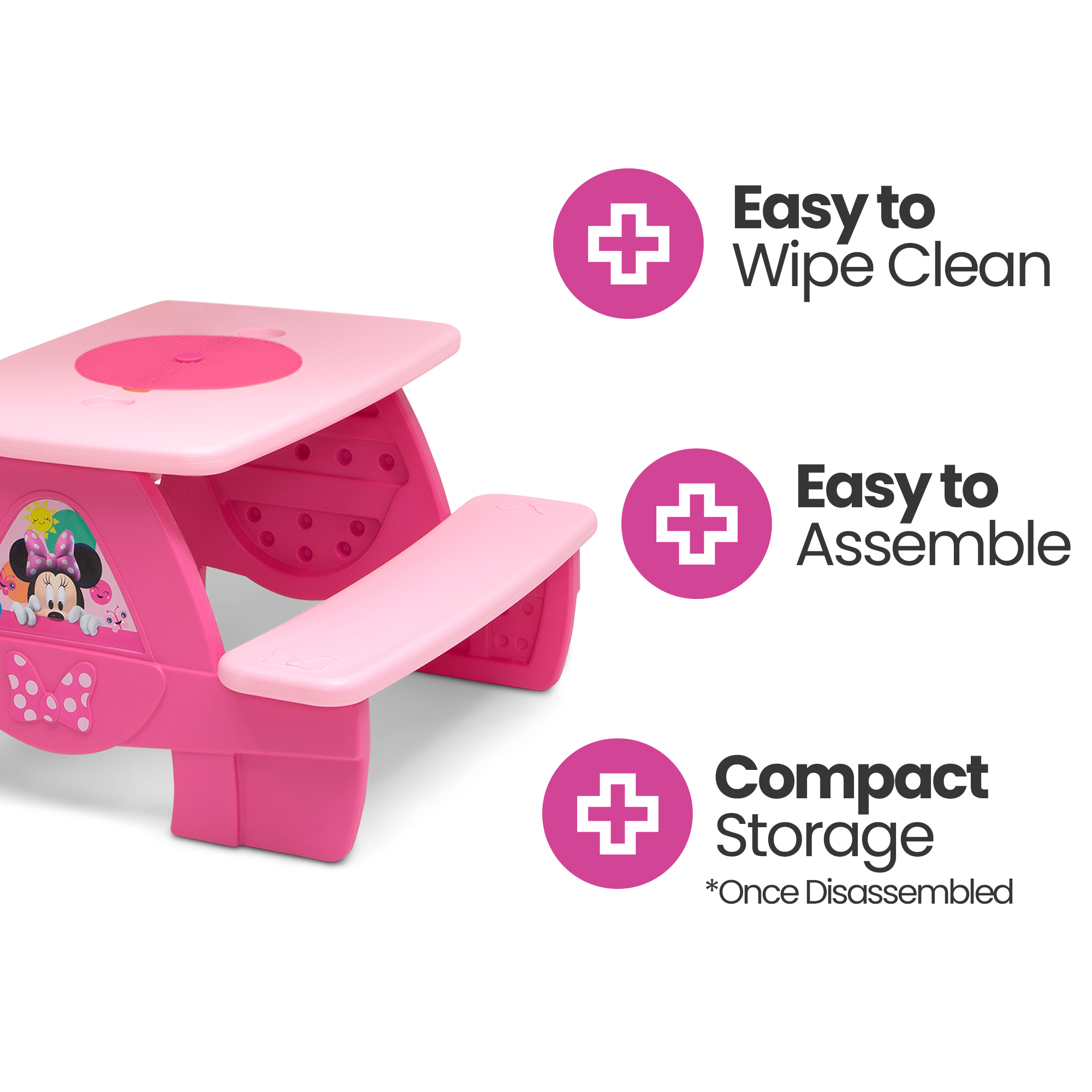 MILLENNIUM　Minnie Empowered Minnie Mouse White Dial Stainless Steel Bracelet FE6084